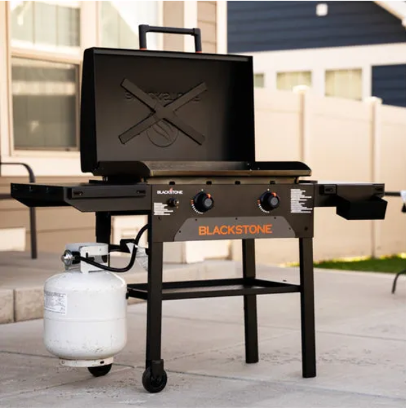 Blackstone Adventure Ready Outdoor Griddle, 2-Burner 22" Propane Flat Top Grill with Hard Cover